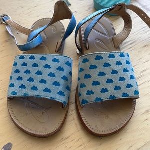 Good Condition Joules Cloud Leather Sandals with Ankle Strap
